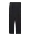 Prada Anthracite Grey Wool Trousers Men In Coal Gray