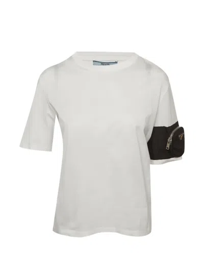 Pre-owned Prada Pocket-detail T-shirt In White
