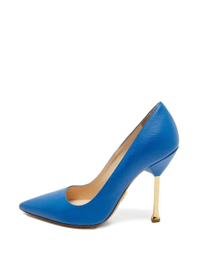 Pre-owned Prada Point-toe Pumps In Blue
