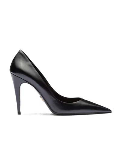 Prada Pointed And Shallow High Heels In Black