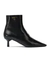 Prada Pointed Ankle Boots In Black