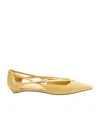 Prada Satin Ballerina Flats In Yellow