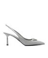 Prada Pointed High-heeled Sandals In White