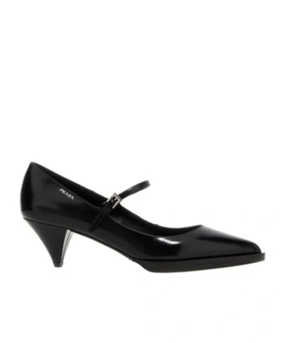 PRADA BRUSHED LEATHER PUMPS