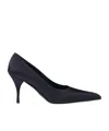 Prada Silk Satin Pumps In Blue