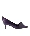Prada Scarpe Con Tacco In Pelle Viola Donna In Purple