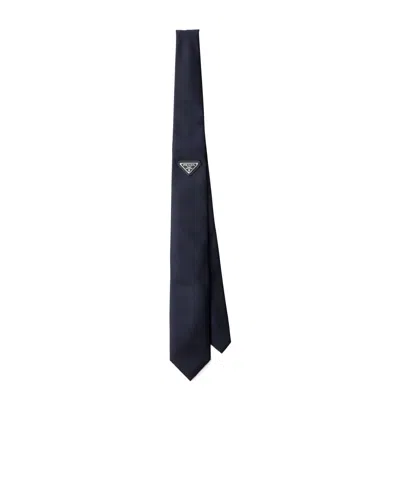 Prada Pointed Tie In Blue