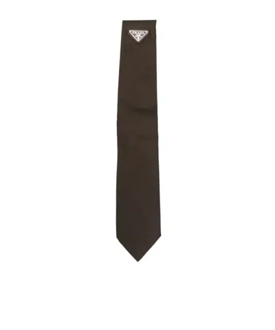 Prada Pointed Tie In Orange