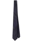 Prada Pointed-tip Silk Tie In Blue