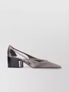Prada Pointed Toe Block Heel Cut-out Pumps