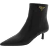 Prada Pointed Toe Kitten Heel Bootie