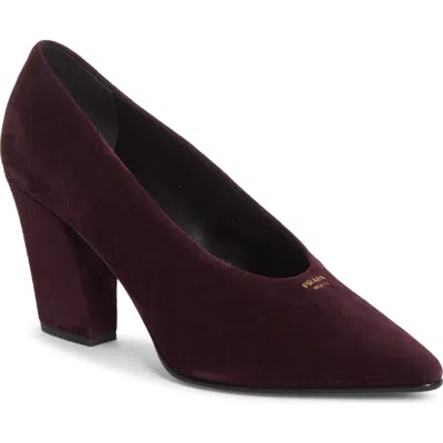 Prada Pointed Toe Pump In Animal Print