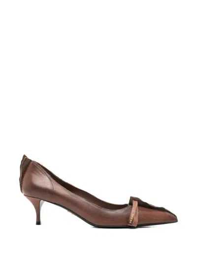 Pre-owned Prada Pointed-toe Pumps In Brown