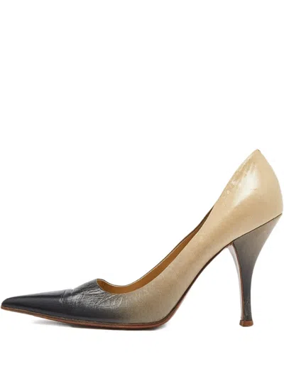 Pre-owned Prada Pointed Toe Stiletto Pumps In Neutral