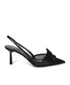 Prada Fabric Slingback Pumps In Black