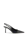 Prada Pointed-toe Leather Slingback Slingback Pump In Nero