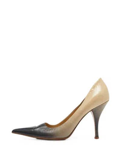 Pre-owned Prada Pointed-toe Pumps In Neutral