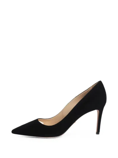Pre-owned Prada Pointed-toe Suede Pumps In Black