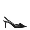 Prada Fabric Slingback Pumps In Black