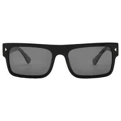 Pre-owned Prada Polarized Black Browline Men's Sunglasses Pr A10s 16k08g 59 Pr A10s 16k08g