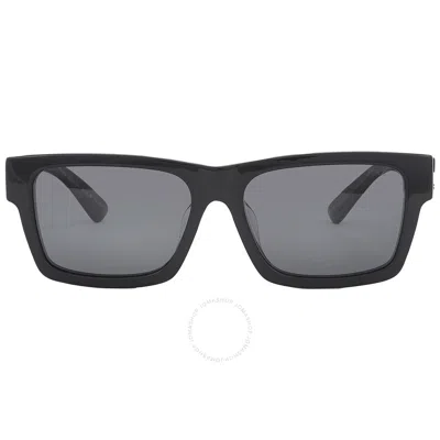 Prada Open Box -  Polarized Black Rectangular Men's Sunglasses Pr 25zsf 1ab08g 56 In Gray