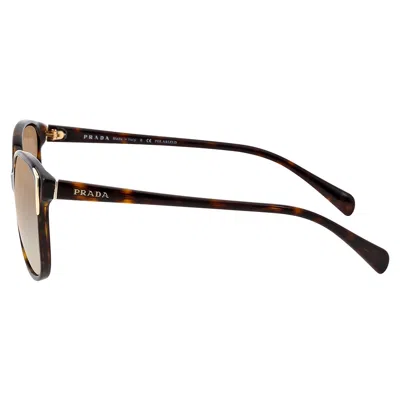 Prada Polarized Brrown Gradient Square Ladies Sunglasses Pr 01os 2au6e1 55 In Gray