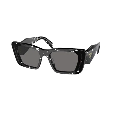 Prada Polarized Dark Grey Butterfly Ladies Sunglasses Pr 08ys 15s5z1 51 In Black