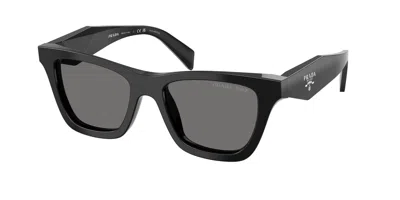 Prada Polarized Grey Butterfly Ladies Sunglasses Pr C07s 16k90t 51 In Black