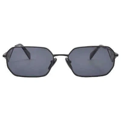 Pre-owned Prada Polarized Grey Geometric Ladies Sunglasses Pr A51s 1ab5z1 58 In Gray