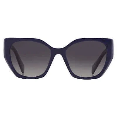 Pre-owned Prada Polarized Grey Gradient Cat Eye Ladies Sunglasses Pr 19zs 18d5w1 55 In Gray