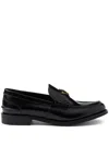 Prada Women Brushed Leather Loafers In Black