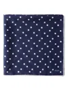 Prada Polka Dot Printed Silk Scarf In Blue