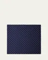Prada Polka Dot Silk Scarf In F0960 Bleu Bianco