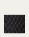 Prada Polka Dot Silk Scarf In F0967 Nero Bianco