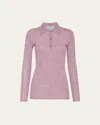 Prada Polo Cashmere-blend Shirt In Antico