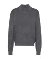 Prada Kaschmirpullover Mit Poloshirtkragen In Gray