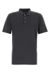 Prada Charcoal Piquet Polo Shirt In Gray