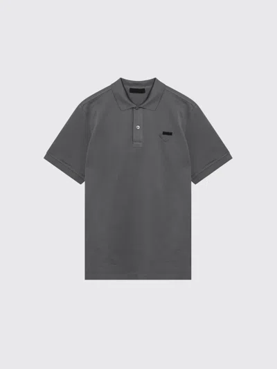 Prada Polo Shirt Men  In Gray