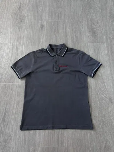 Pre-owned Prada Polo Shirt Y2k In Grey