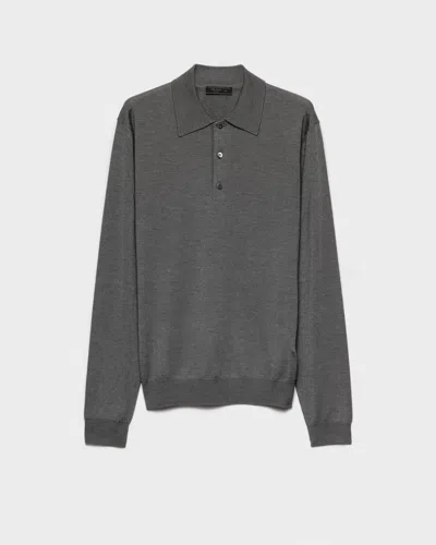 PRADA POLOSHIRT AUS KASCHMIR UND SEIDE