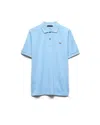 Prada Men's Piqué Polo Shirt In Blue