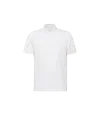 Prada Triangle-logo Cotton Polo Shirt In White