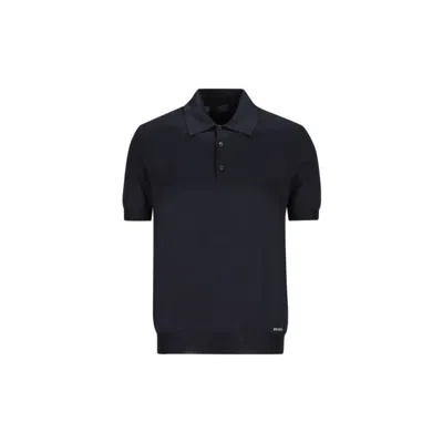Prada Poloshirt Seide In Black
