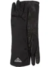Prada Logo Plaque Gloves In Black