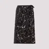 Prada Plum-coloured Sequined Skirt Women In Black