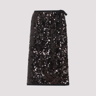 Prada Polyamide Midi Skirt 42 In Black