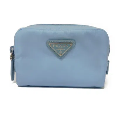 Pre-owned Prada Polyamide Nylon Clutch Bag Pouch () In Blue