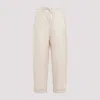 Prada Elegant Neutral Tailored Trousers In Crema