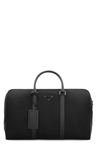 Prada Polyamide Travel Handbag In Black