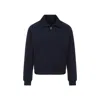 Prada Tech Fabric Sweatshirt With Raglan Sleeves In Blue